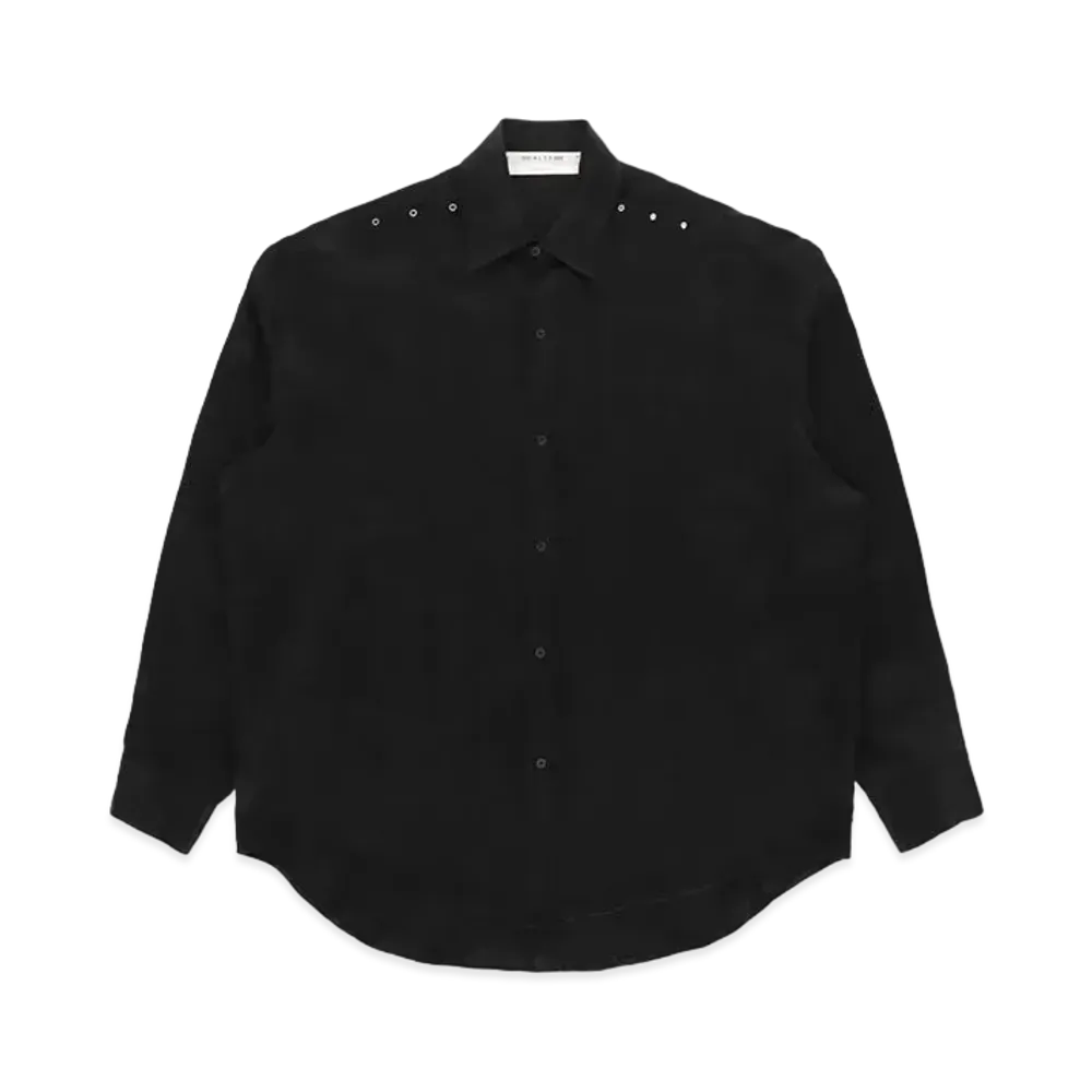 1017 ALYX 9SM Longsleeve Cupro Shirt with Eyelets "Washed Black"