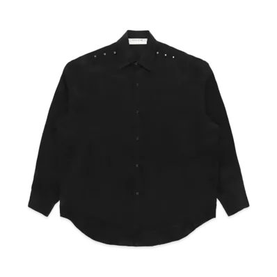 1017 ALYX 9SM Longsleeve Cupro Shirt with Eyelets "Washed Black"