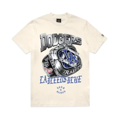 BORN X RAISED x NEW ERA x Dodgers Ring Tee "Cream"