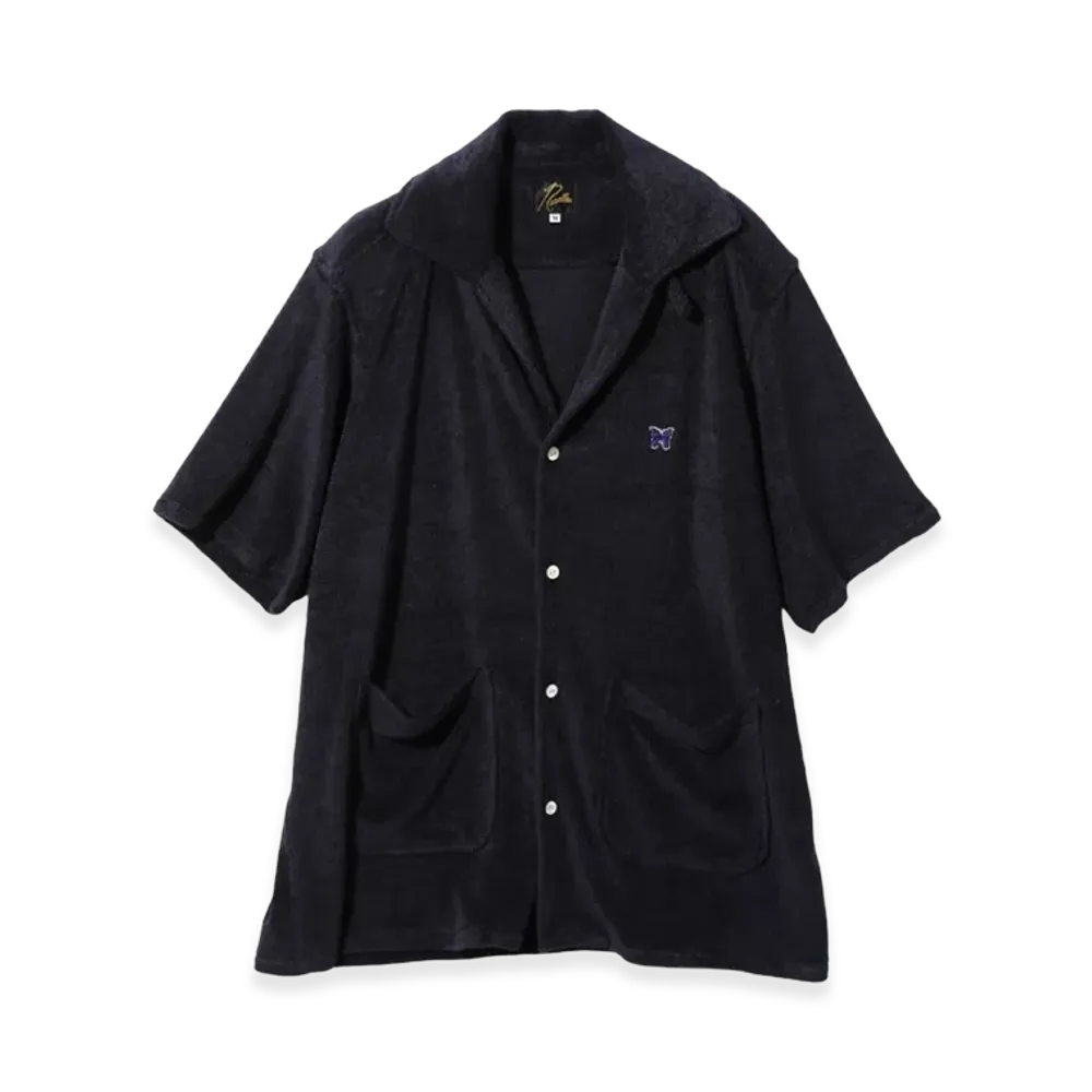 NEEDLES S/S Italian Collar Shirt "Navy"