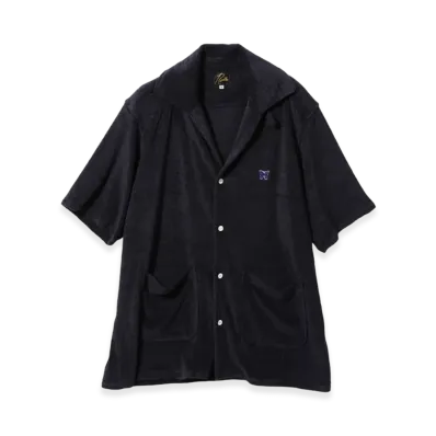 NEEDLES S/S Italian Collar Shirt "Navy"