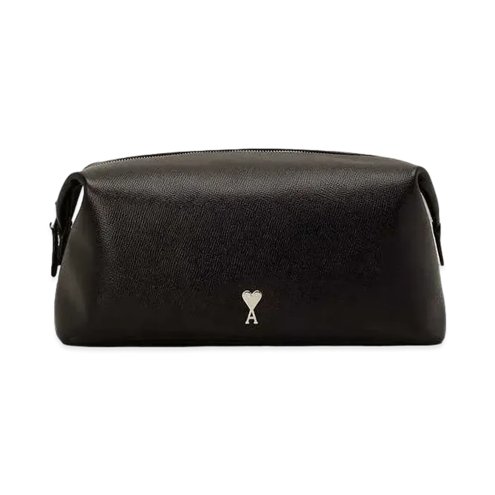 AMI PARIS Paris Paris Pouch #1 "Black/Vibrated Silver"