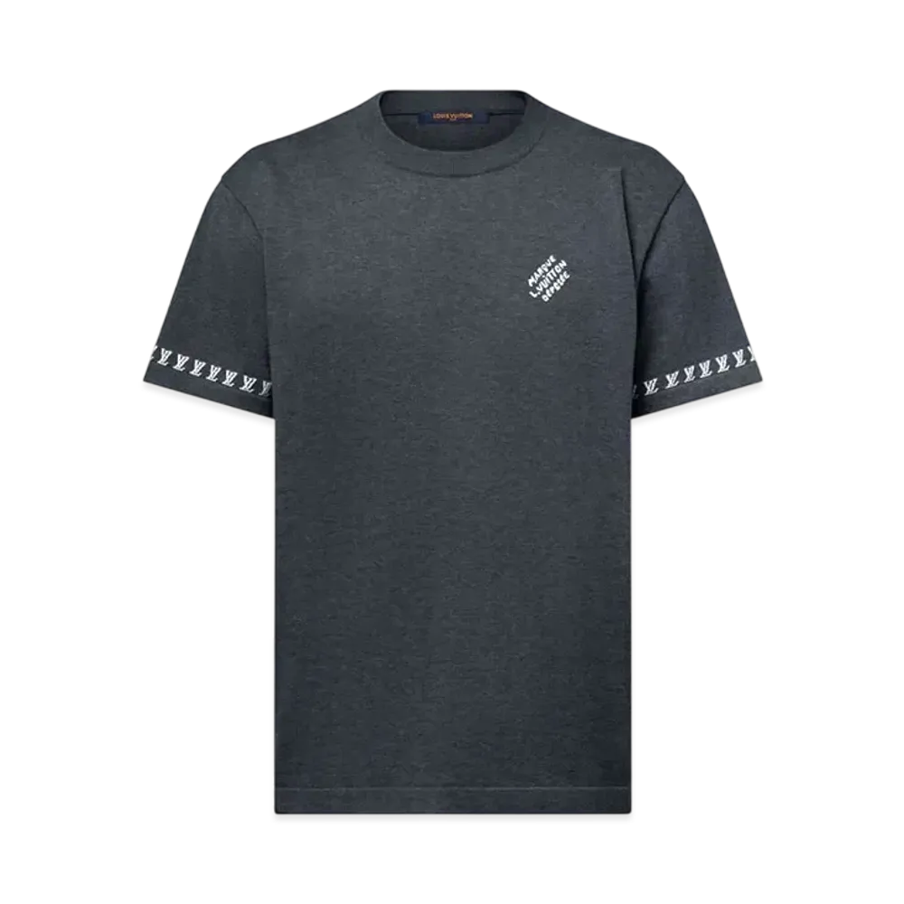 Louis Vuitton Short Sleeved Cotton Crewneck "Dark Heather Grey"