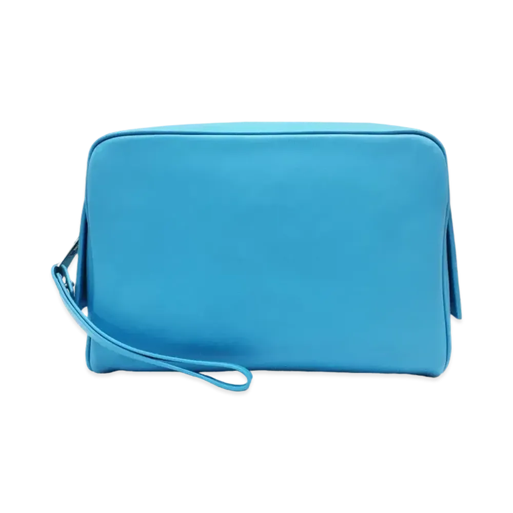 Bottega Veneta Calfskin Large Clutch Bag "Sky Blue"