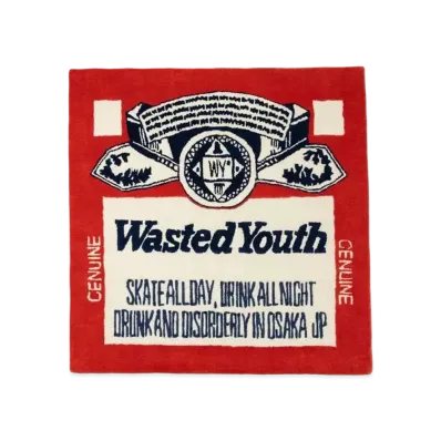 Wasted Youth Budweiser Rug "Red" / VERDY