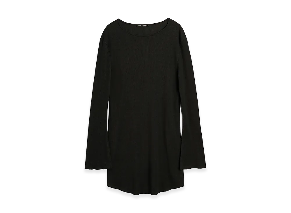 OUR LEGACY Women's Two Face Dress "Charred Shade Ripple Rib"