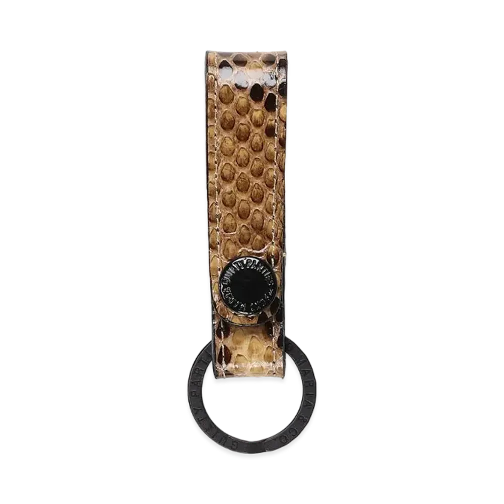 WACKO MARIA PYTHON LEATHER KEY HOLDER "Beige"