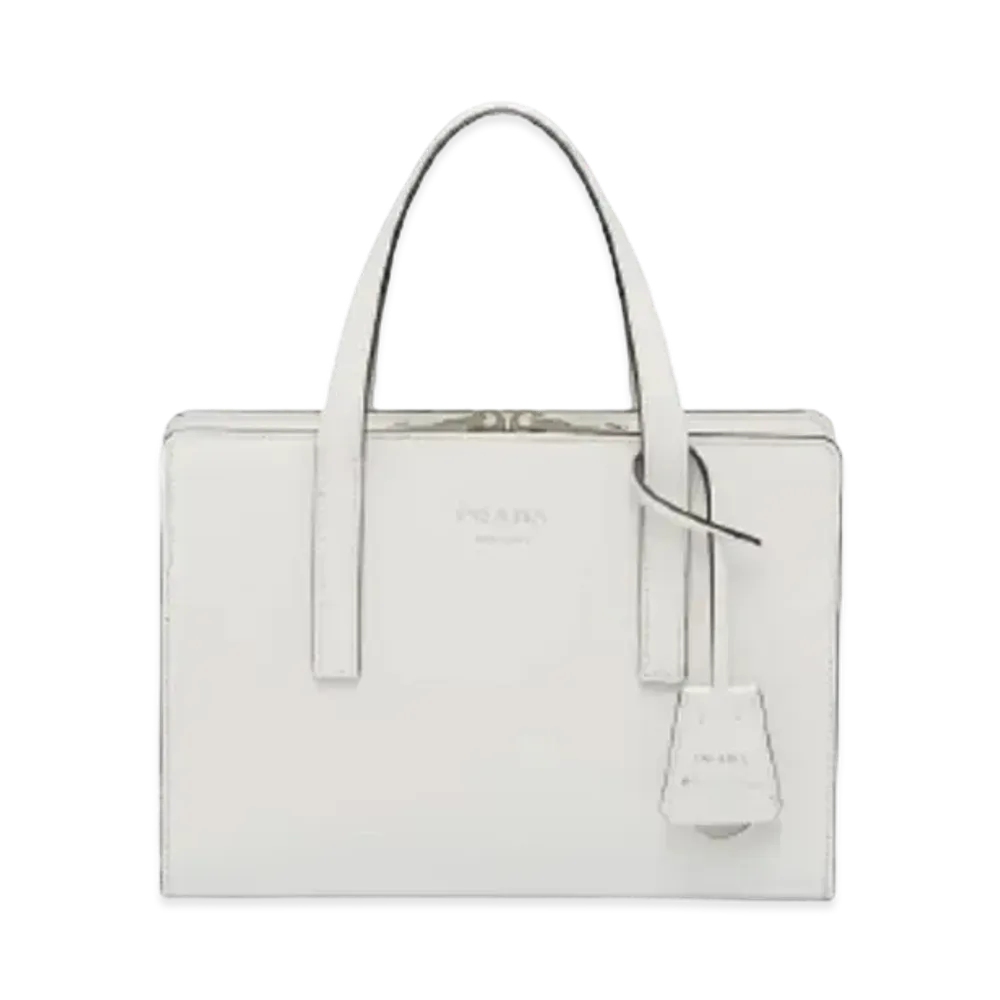PRADA Re Edition 1995 Brushed Leather Mini Handbag "White"