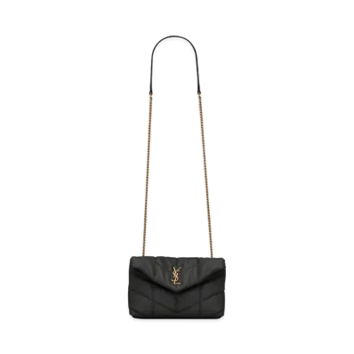 Saint Laurent Puffer Toy Bag In Quilted Lambskin "Black"