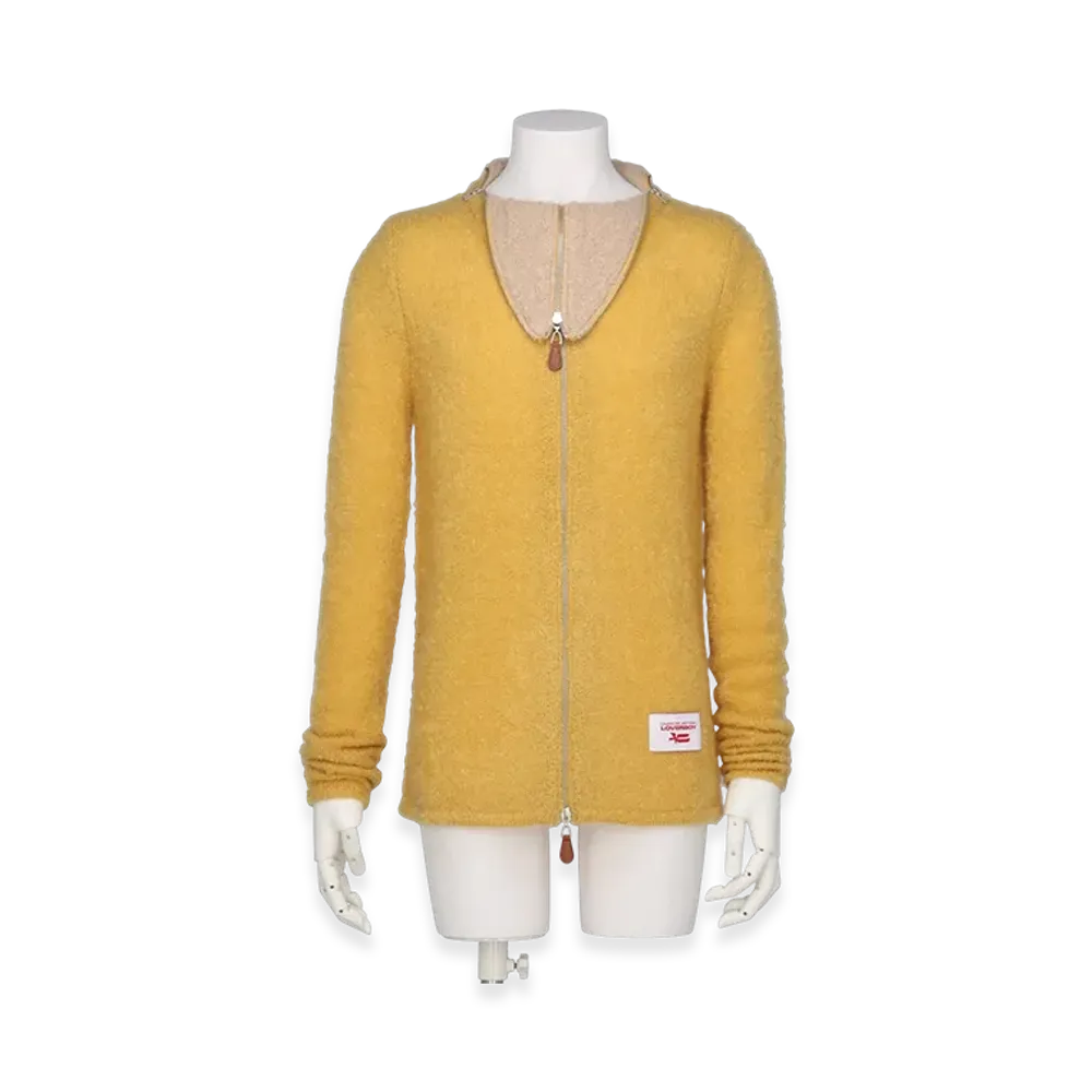 Charles Jeffrey Loverboy Mohair Banana Zip Jumper "Yellow"