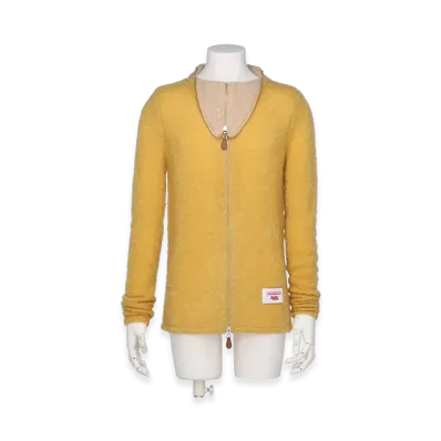Charles Jeffrey Loverboy Mohair Banana Zip Jumper "Yellow"