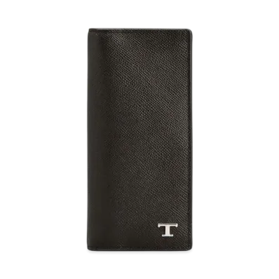 TOD'S Vertical Wallet in Leather "Brown"