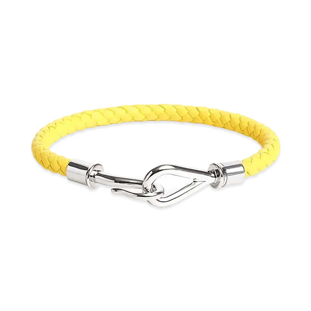 Hermes Jumbo H Bracelet "Jaune de Naples/Palladium"