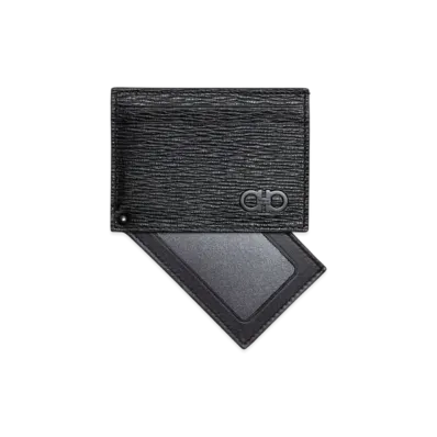 Salvatore Ferragamo Card Case "Black/Dark Rain"