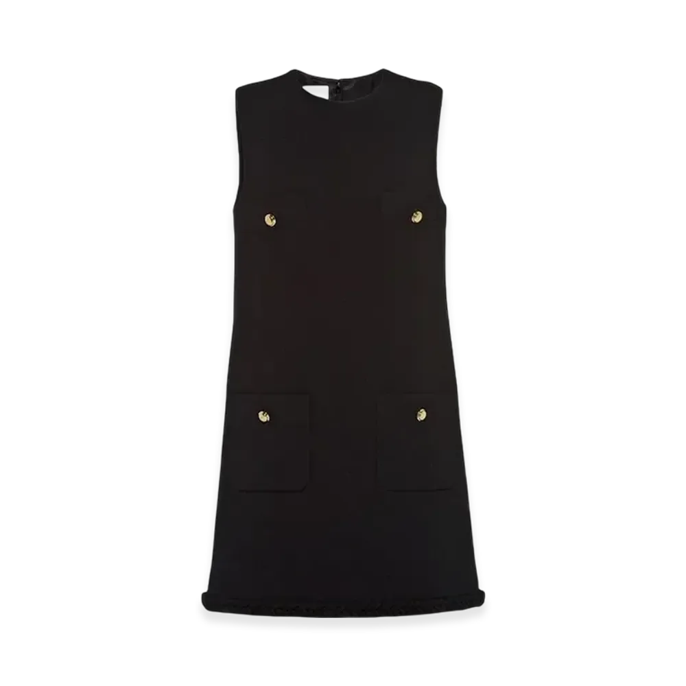 MIU MIU Women's Boucle Mini Dress "Black"