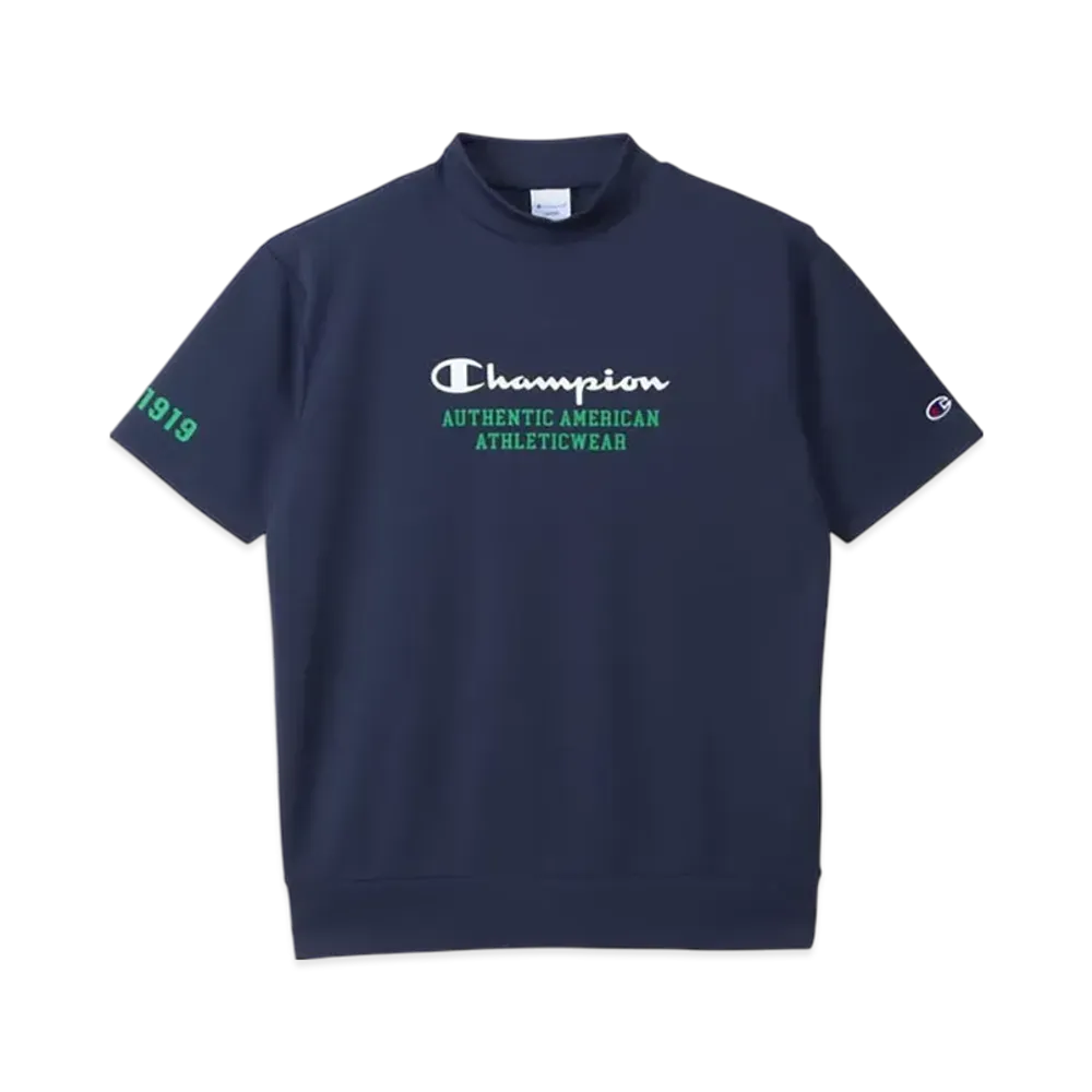 Champion Short Sleeve Mock Neck Shirt 25SS "Navy"