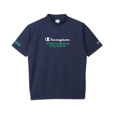 Champion Short Sleeve Mock Neck Shirt 25SS "Navy"
