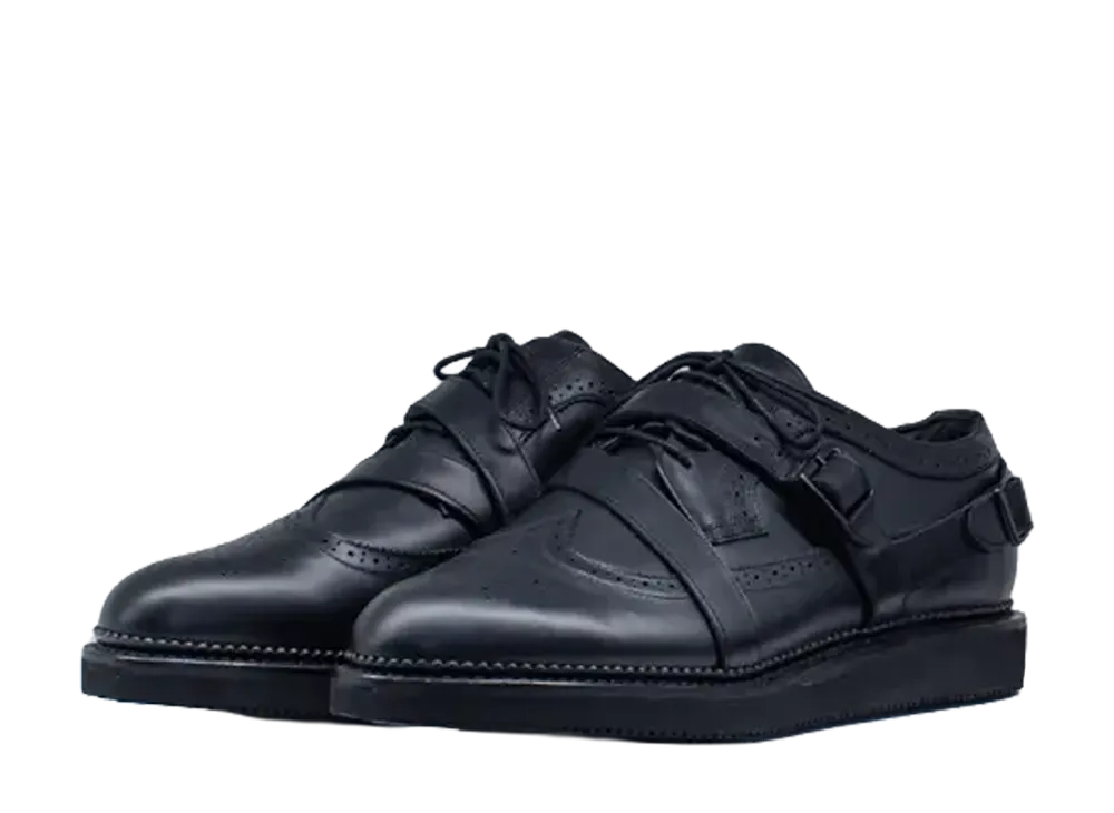 Engineered Garments x SUICOKE Strap Wingtip Shoes "Black"