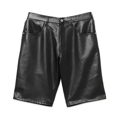 BEAMS FUTURE ARCHIVE Leather Like Shorts "Black"