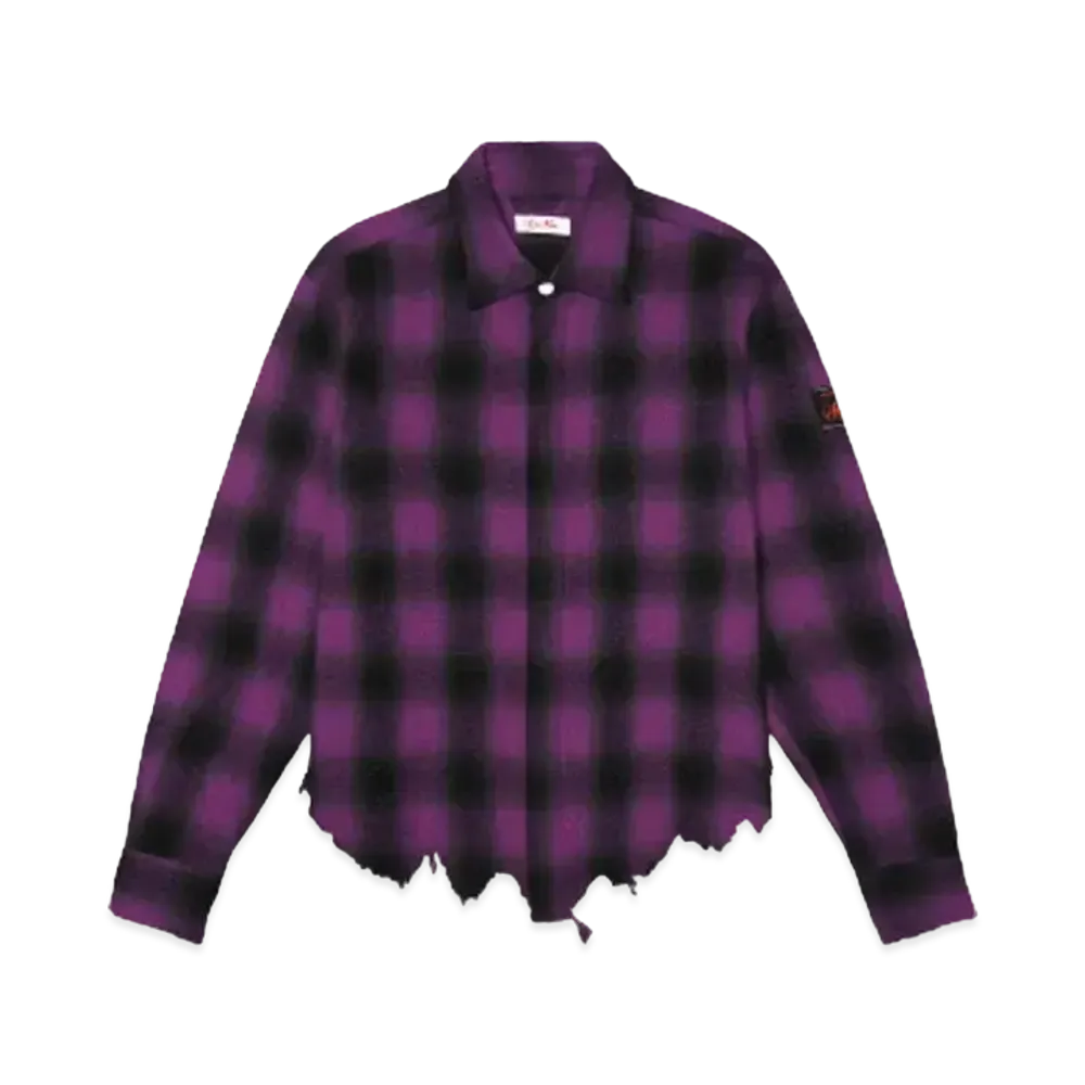 SYUMAN. Broken long Sleeves with rhinestone type2 "Purple/Blk"