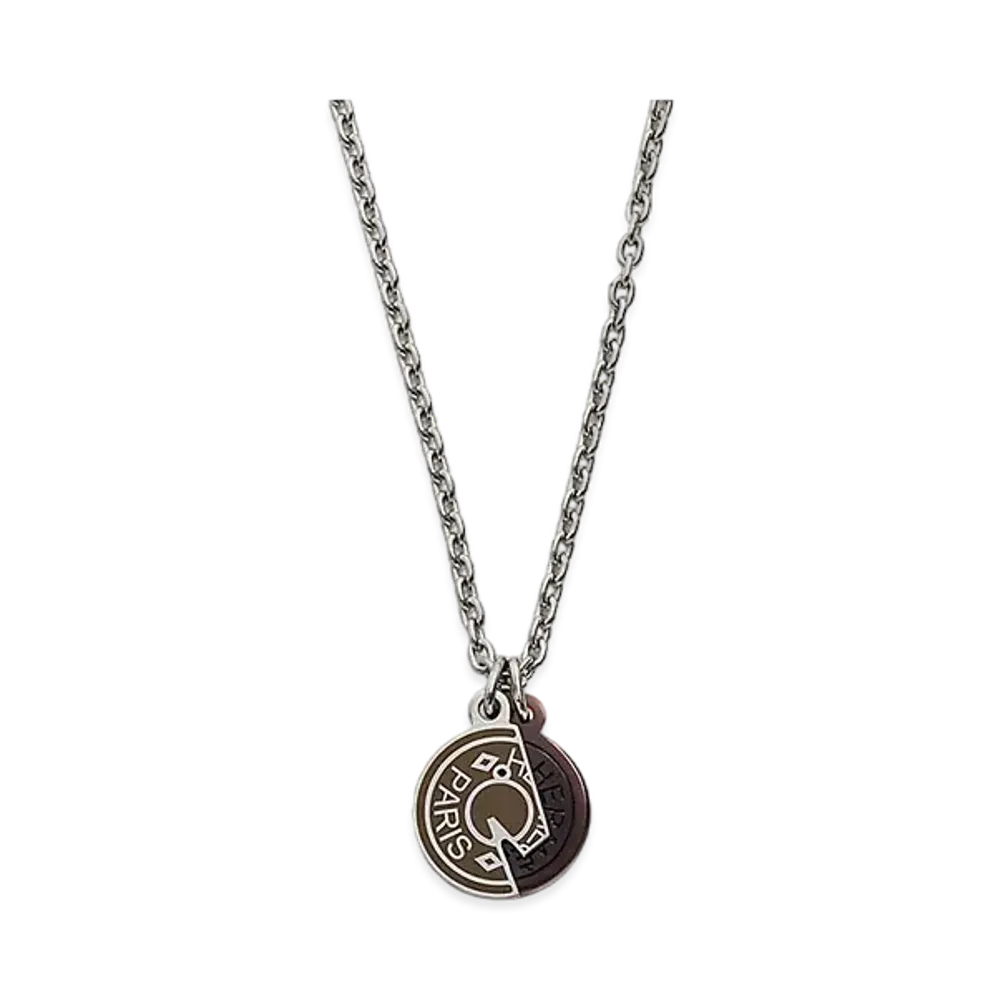 Hermes Carrousel Necklace "Gris Etain"