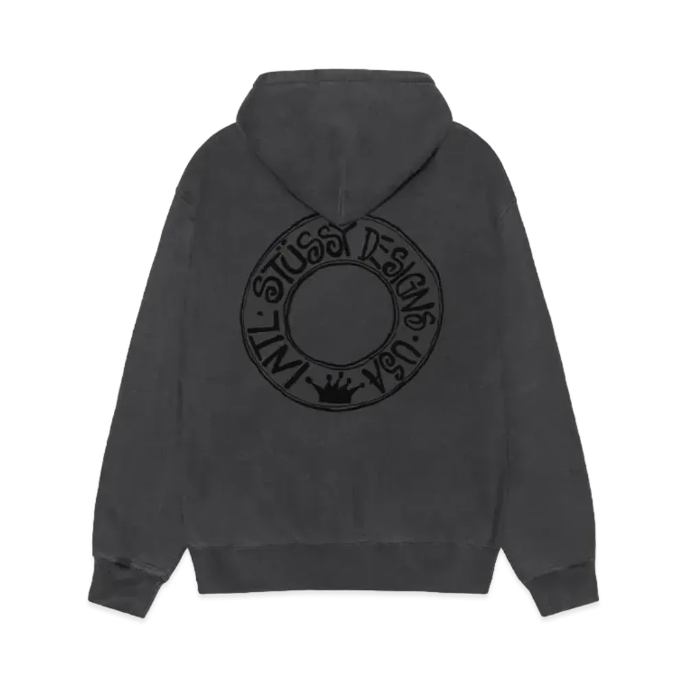 Stussy Buana Pigment Dyed Zip Hoodie "Black" (FA24)