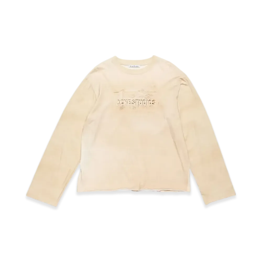 Acne Studios Long Sleeve Logo T-Shirt "Sand Beige"