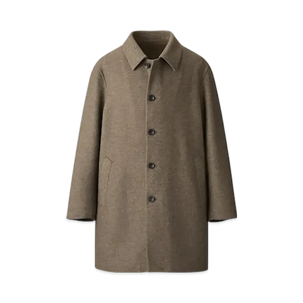 Uniqlo C Men'S Double Face Coat "Brown"