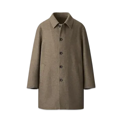 Uniqlo C Men'S Double Face Coat "Brown"
