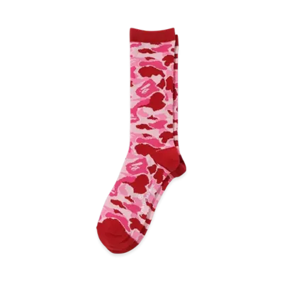 A BATHING APE ABC Camo Jacquard Socks "Pink"