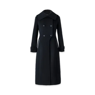 MACKAGE Women's Elodie-R Double Face Wool Tailored Coat "Black"