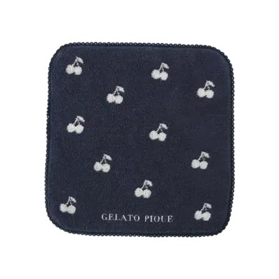 GELATO PIQUE Cherry Hand Towel "Navy"