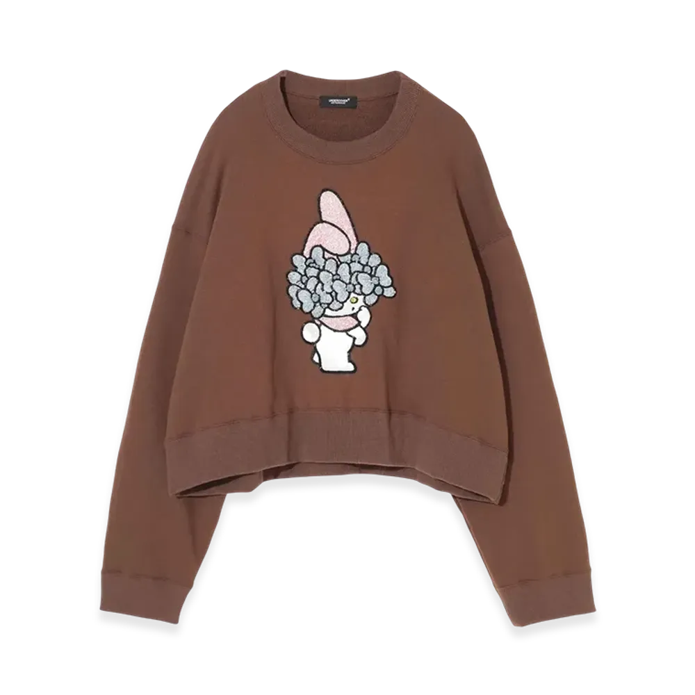 UNDERCOVER x Sanrio Cropped Cotton Sweat Pullover (My Melody) "Brown"