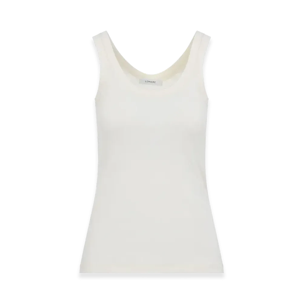 LEMAIRE Women's Ribbed Cotton Tank Top "Nude/Neutrals"