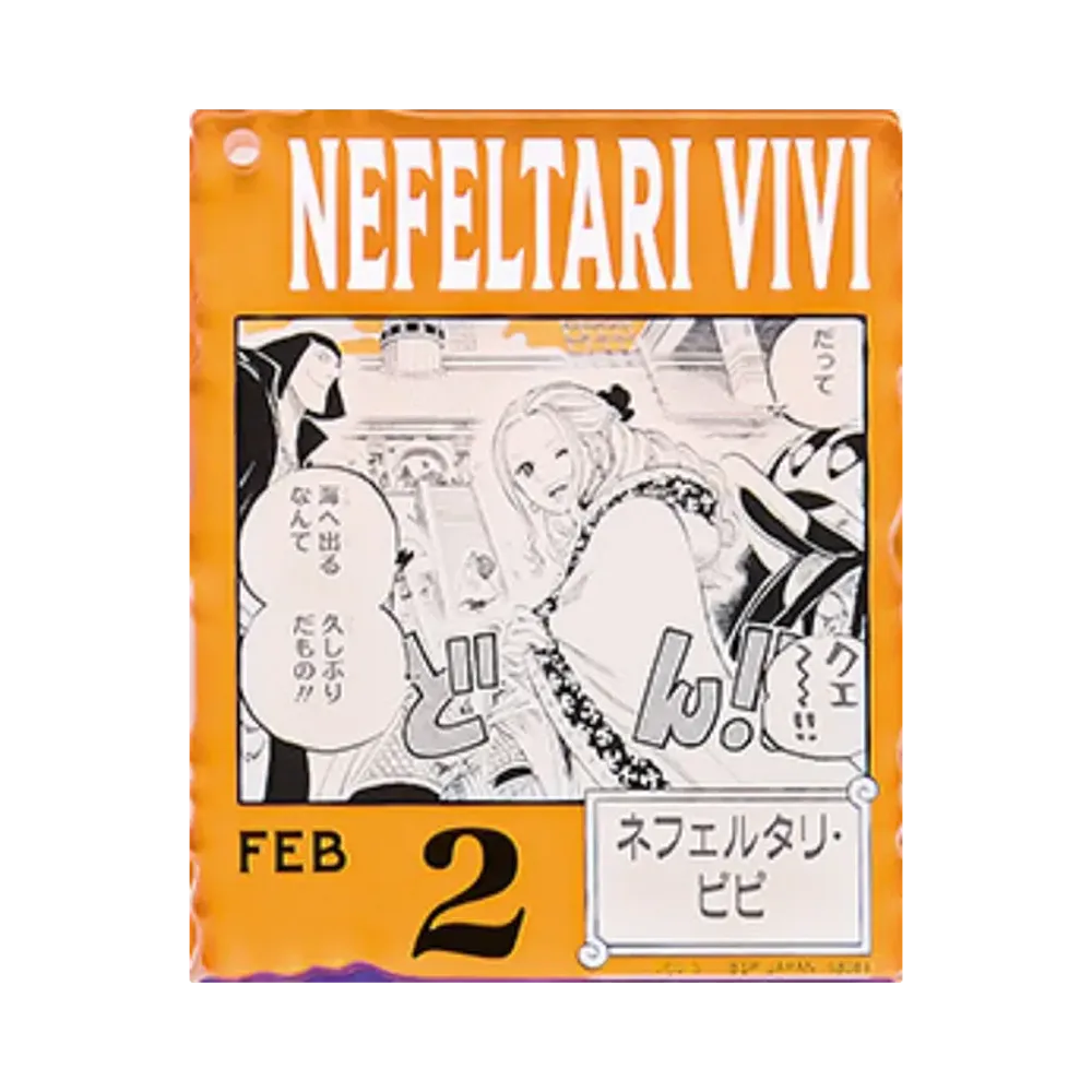 BANDAI "Ichiban Kuji" -ONE PIECE BASE SHOP Lottery 366DAYS OF BIRTHDAYS- Birth Month January-March Shin Colors Acrylic Block Charm Prize 2/2 Nefertari Vivi