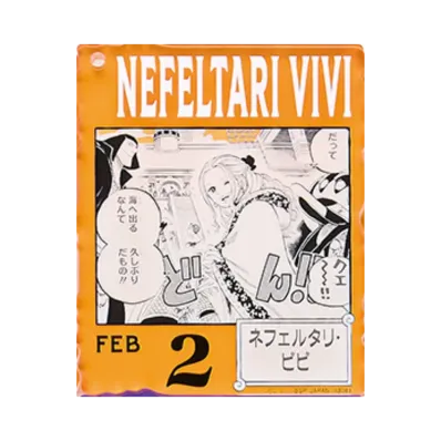 BANDAI "Ichiban Kuji" -ONE PIECE BASE SHOP Lottery 366DAYS OF BIRTHDAYS- Birth Month January-March Shin Colors Acrylic Block Charm Prize 2/2 Nefertari Vivi
