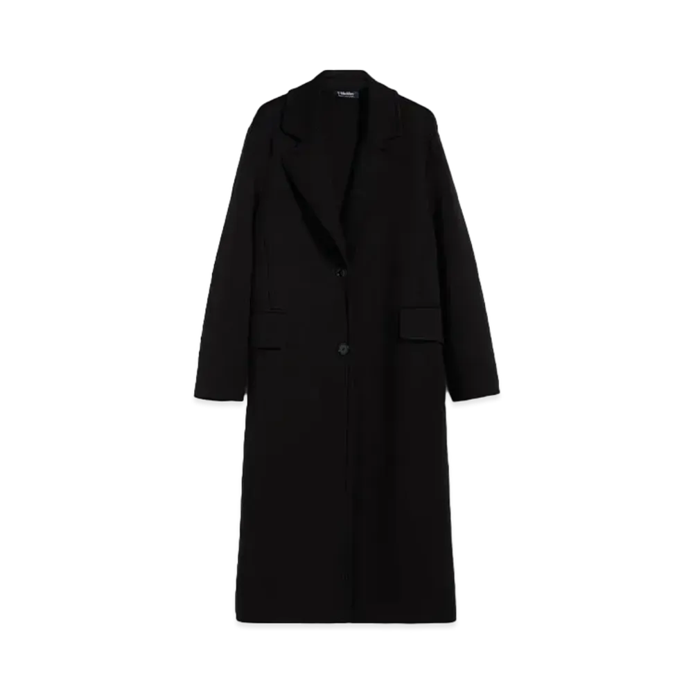 Max Mara Radice Double Viscose Jersey Coat "Black"