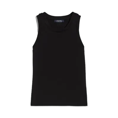 Max Mara Chima Cotton Jersey Top "Black"