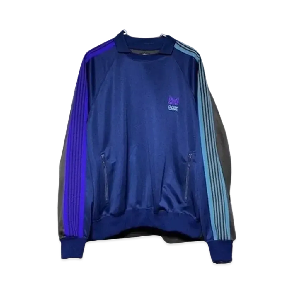 SSZ x NEEDLES Track Polo Neck Shirt "Navy/Brown" NS1564