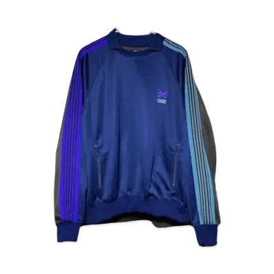 SSZ x NEEDLES Track Polo Neck Shirt "Navy/Brown" NS1564