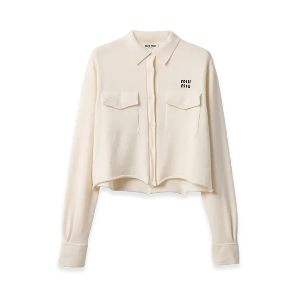 MIU MIU Women's Cashmere Shirt "White"