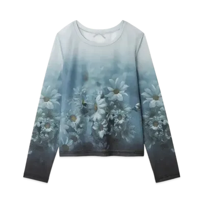 FURFUR x Philly chocolate Flower Photo Print Pullover "White"