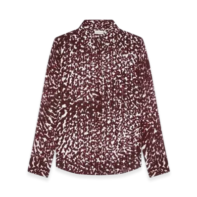 DRIES VAN NOTEN Women's Embellished Shirt "Burgundy"
