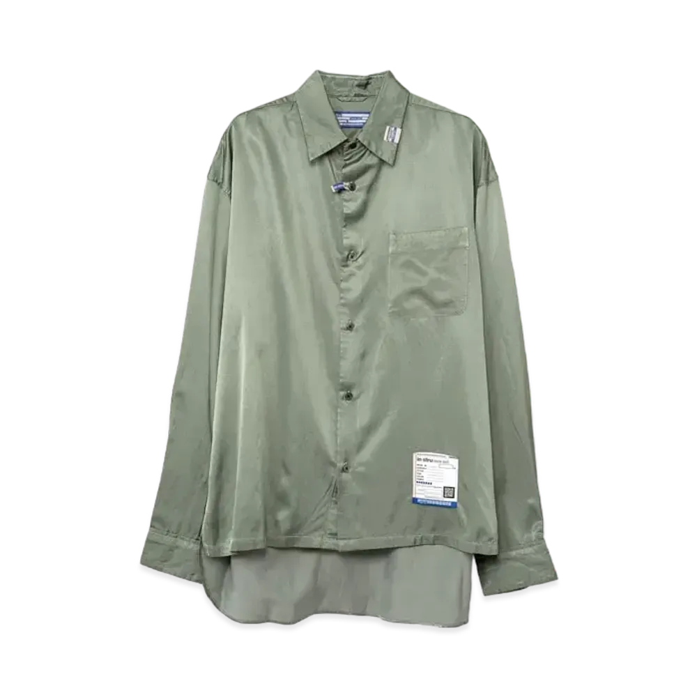 Maison MIHARA YASUHIRO Satin Shirt "Green"