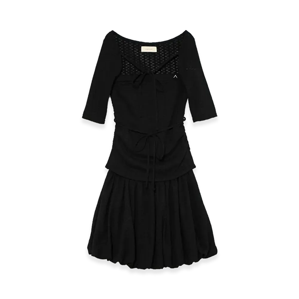 ANDMARY Coco Check Pleats Skirt 