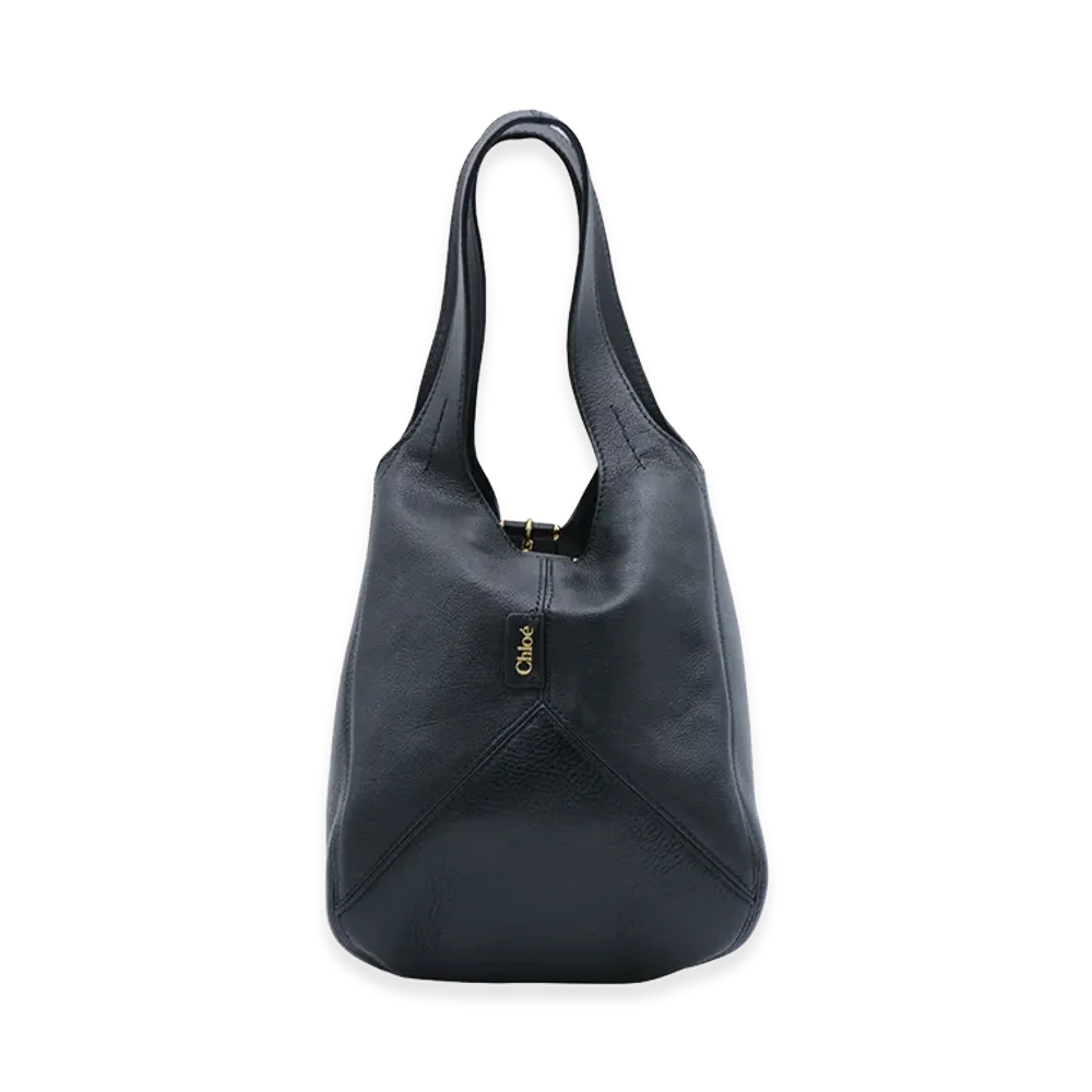 Chloe Women's Leather Small Chloa Balloon Bucket Bag "Black"