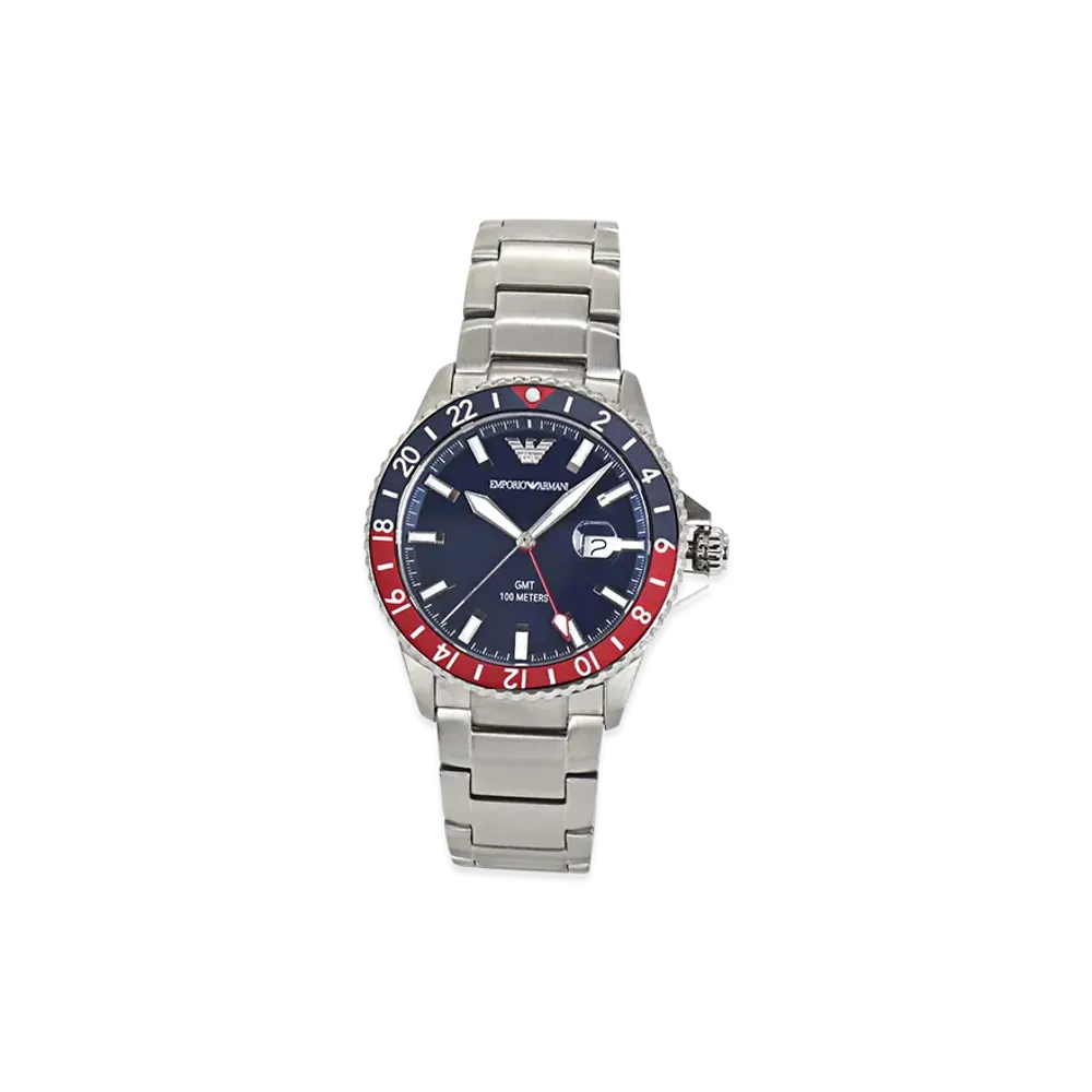 EMPORIO ARMANI Diver Watch GMT "Navy"