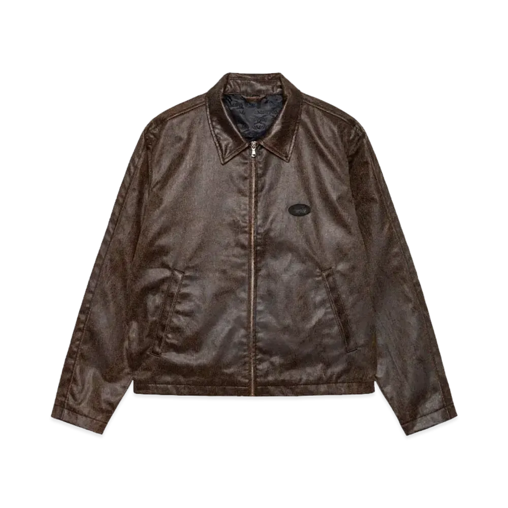 Stussy Club Jacket Coated Cotton "Dark Brown"