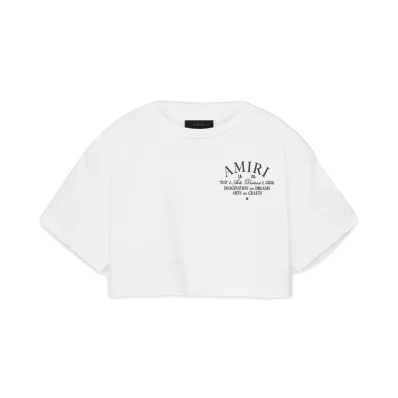 AMIRI Women's Arts District Cropped Tee "White"