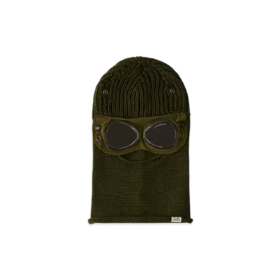 C.P. Company Extra Fine Merino Wool Goggle Balaclava "Ivy Green"